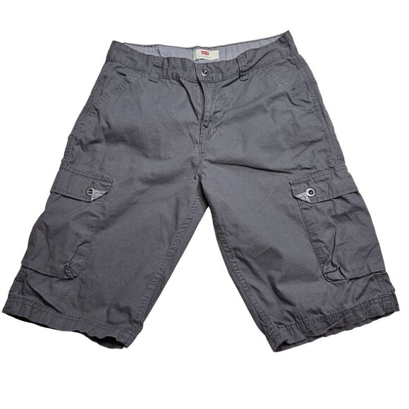 Levi's Cargo Shorts Boys 18 Gray Ripstop Cotton Casual Summer outdoor Classic - Picture 1 of 4
